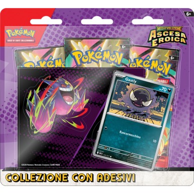 Pokémon - Ascesa Eroica - Collezione con Adesivi Gastly ITA